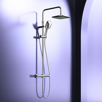 Душевая стойка Damixa Option DX218092000 настенная цвет хром с термостатом