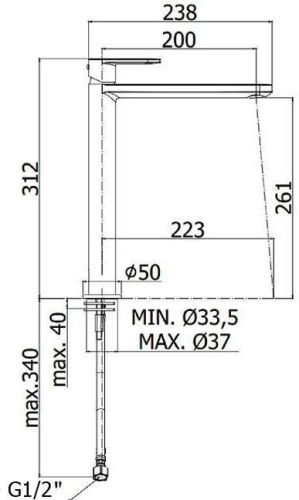Смеситель для раковины Paffoni Candy CA081CR на столешницу хром - фото 2