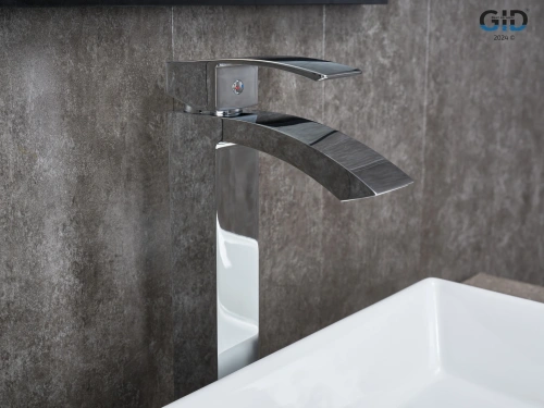 Смеситель для раковины Gid Cascada L120CHD на столешницу хром - фото 2