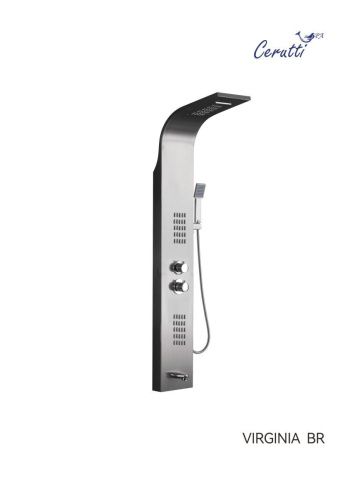 Душевая панель Cerutti SPA CT9983 настенная цвет нержавеющая сталь - фото 2