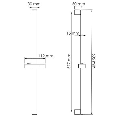 Душевая штанга Wasserkraft A318 цвет никель - фото 3