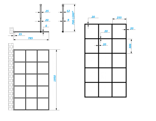 Душевой уголок Cerutti SPA MUZA T80 100х80 стекло с рисунком профиль черный без поддона - фото 3