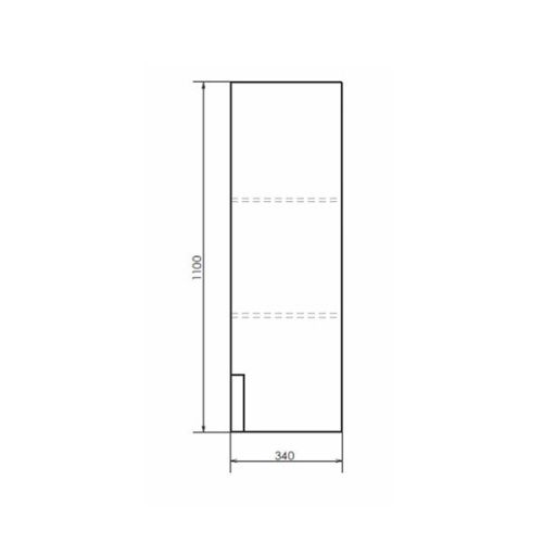 Шкаф-пенал Comforty Бонн 00-00008476CF 30х110 подвесной цвет белый/бежевый - фото 2