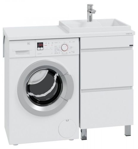 Тумба под раковину СанТа Марс 700313 50х50 напольная цвет белый - фото 2