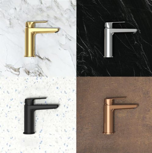 Смеситель Teska QUARS E5619 на раковину розовое золото - фото 3