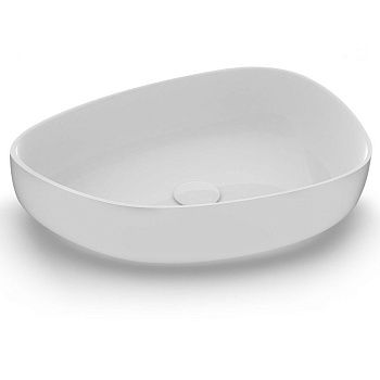 Раковина керамическая Olympia Metamorfosi MET4255001 60х40 накладная цвет белый