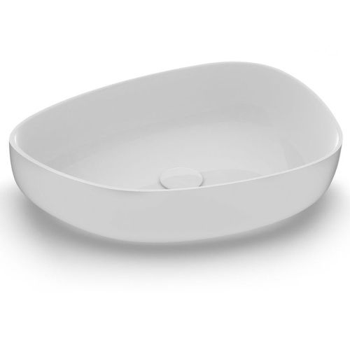 Раковина керамическая Olympia Metamorfosi MET4255001 60х40 накладная цвет белый