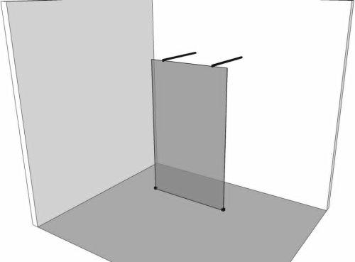 Душевая перегородка Allen Brau Infinity 3.21039.BBA 100х200 стекло прозрачное профиль черный - фото 2