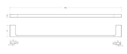 Полотенцедержатель Cezares SLIDER SLIDER-TH-80-NOP - фото 2