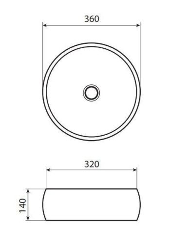 Раковина керамическая Allen Brau Liberty 4.32001.20 40х40 накладная цвет белый без отверстий под смеситель - фото 4