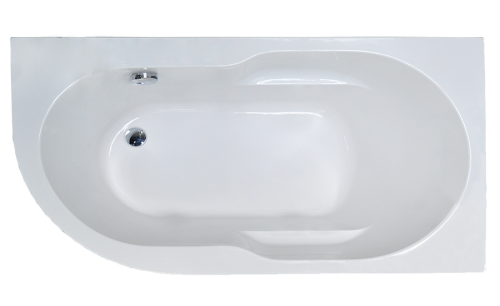 Ванна акриловая Royal Bath AZUR RB614203R 170х80 пристенная асимметричная без каркаса