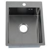 Кухонная мойка Melana ProfLine MLN-R4050H+коландер 40х50 цвет серый поверхность матовая