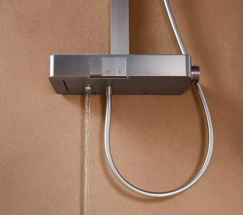 Душевая стойка Arrow AMG13GH872GG настенная цвет серый с термостатом - фото 5