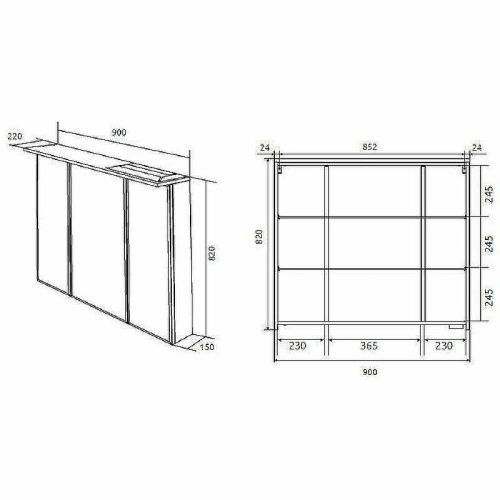 Зеркало-шкаф 1MarKa Соната Ц0000007616 80х80 подвесной цвет белый - фото 5