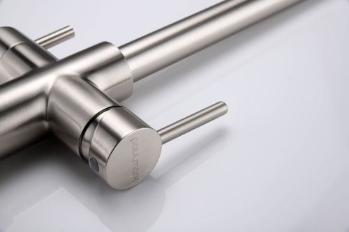 Смеситель для кухни Paulmark LANGE La214212-BS на мойку никель - фото 3