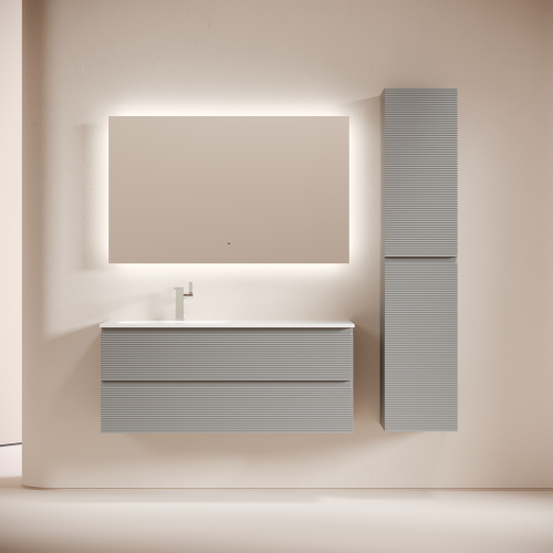 Тумба под раковину Sancos FOLK FL120LES 120х40 подвесная цвет серый - фото 3