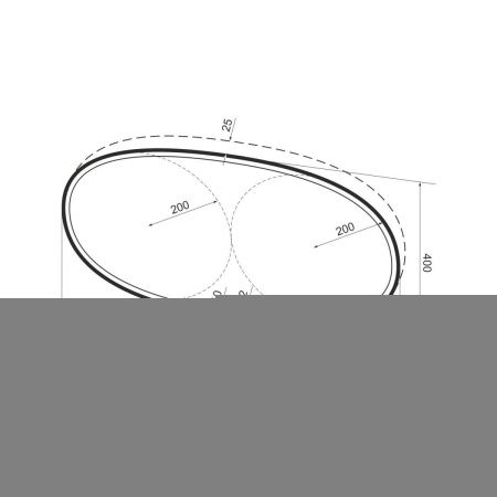 Зеркало с подсветкой Wellsee 7 Rays' Spectrum 172201590 80х40 подвесное