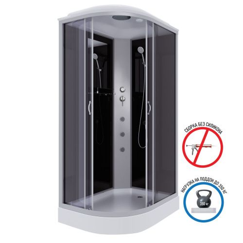 Душевая кабина Niagara Classic 35121433RG 120х80 асимметричная с крышей ориентация правая - фото 2