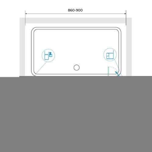 Душевая дверь RGW Passage 410810509-11 90х185 стекло прозрачное профиль хром - фото 2