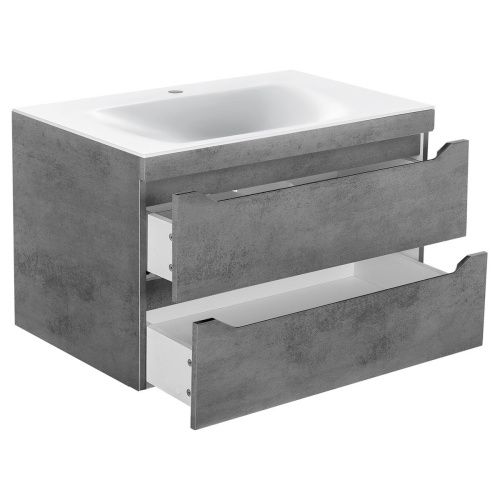 Тумба под раковину Vincea Fine VMC-2F800BT 80х50 подвесная цвет серый - фото 4