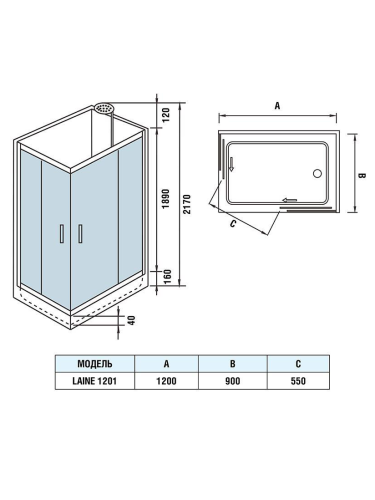 Душевая кабина WeltWasser WW500 10000003270 100х100 квадратная без крыши ориентация универсальная - фото 2