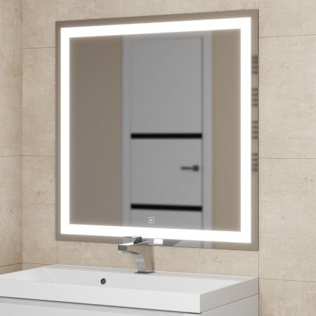 Зеркало с подсветкой и антизапотевателем Uperwood Tanos 291020222 80х80 подвесное