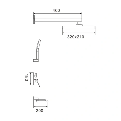 Душевая система Shevanik S4135 встраиваемая в стену цвет хром - фото 3