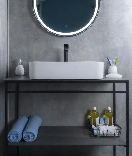 Раковина керамическая Gid Geométrico 51199 60х40 накладная цвет белый без отверстий под смеситель - фото 2