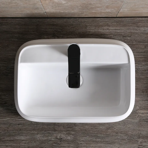 Раковина из сантехнического фарфора Cerutti SPA CR0061 50х40 накладная цвет белый 1 отверстие под смеситель - фото 3