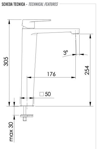 Смеситель Remer Dream D11L на раковину хром - фото 2
