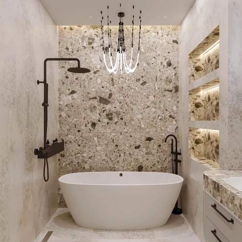 Ванна из искусственного камня Veconi IMPERIA IMP17080 170х80 отдельностоящая овальная без ножек - фото 2