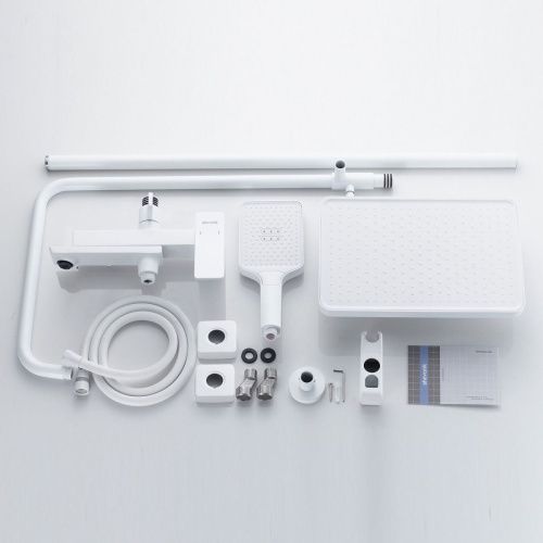 Душевая стойка Shevanik S4436C настенная цвет белый - фото 4