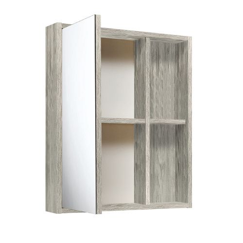 Зеркало-шкаф Runo ЭКО 00-00001185 50х70 подвесной цвет серый - фото 2