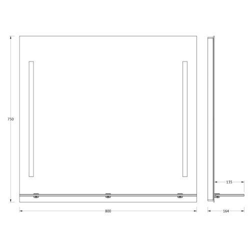 Зеркало с подсветкой Evoform Ledline-S BY 2164 80х80 подвесное - фото 2