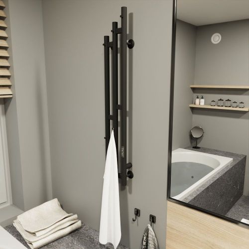 Полотенцесушитель электрический Altasan Бриз Бриз12017ЧМ 15х120 черный - фото 5