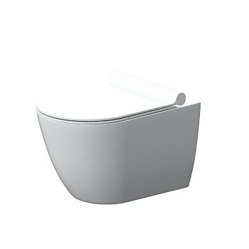 Унитаз подвесной Damixa Apollo DX22C1700SC белый с сиденьем микролифт безободковый каскадный смыв