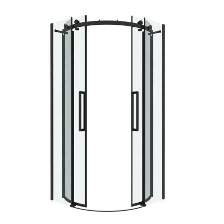 Душевой уголок Grossman Classic 301.K33.04.1010.21.00 100х100 стекло прозрачное профиль черный без поддона