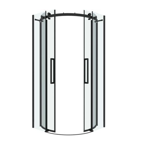 Душевой уголок Grossman Classic 301.K33.04.9090.21.00 90х90 стекло прозрачное профиль черный без поддона - фото 2