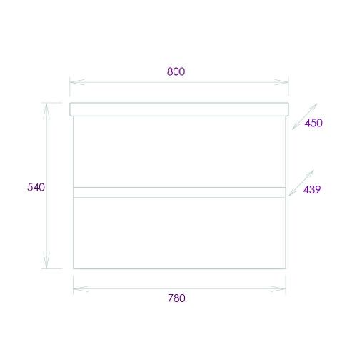 Тумба под раковину Onika Эвада 108058 80х40 подвесная цвет белый - фото 3