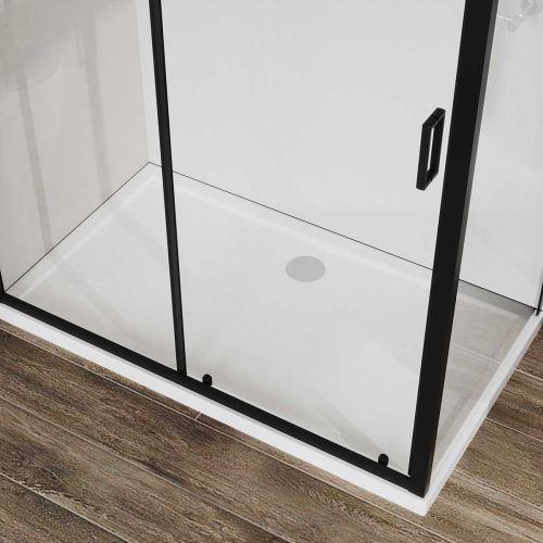 Душевой уголок Vincea City VSR-5CT9012CLB 120х90 стекло прозрачное профиль черный без поддона - фото 2