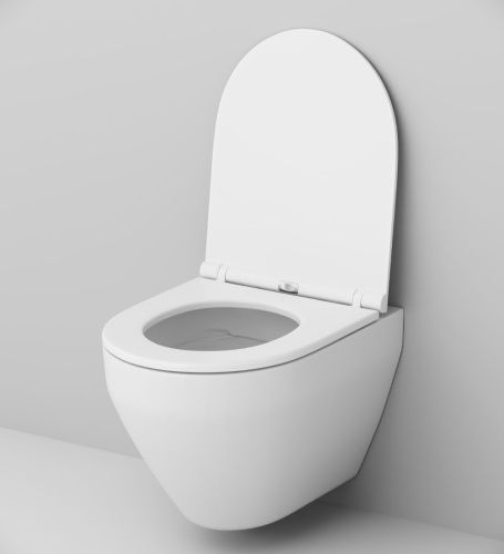 Чаша унитаза подвесная Am.Pm Spirit V2.0 C701700WH цвет белый без сиденья безободковая душевой смыв - фото 5