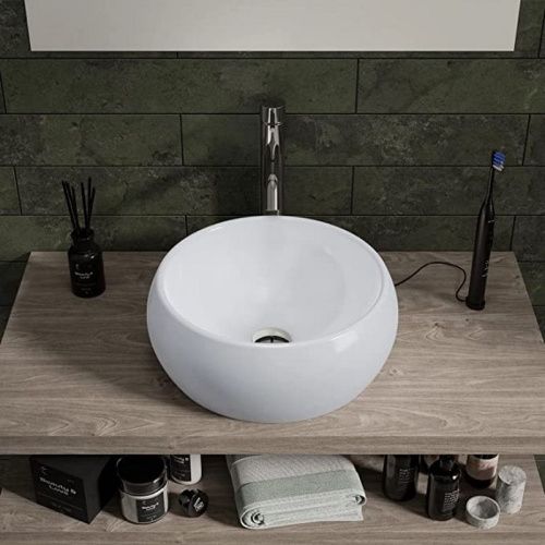 Раковина из сантехнического фарфора Bond Circle S52-390 40х40 накладная цвет белый без отверстий под смеситель - фото 3