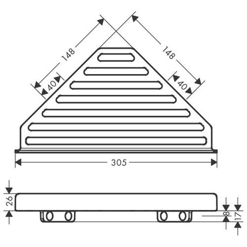 Полка в ванную комнату Hansgrohe AddStoris 41741700 - фото 2