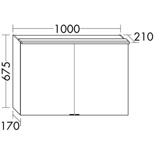 Зеркало-шкаф Burgbad Yumo SPIY100 F3193 100х70 подвесной цвет белый/серый - фото 2