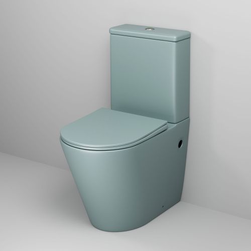 Унитаз напольный с бачком Grossman Color GR-4480MNMS мятный с сиденьем безободковый каскадный смыв - фото 2