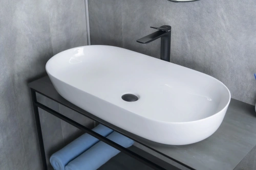 Раковина керамическая Gid Lago 51200 80х40 накладная цвет белый без отверстий под смеситель - фото 3