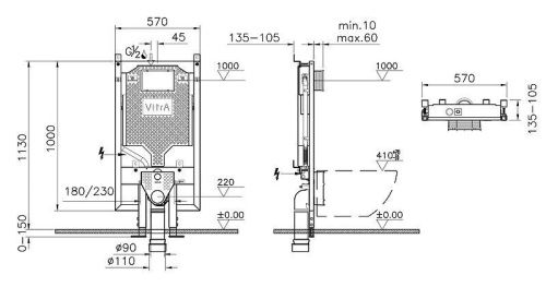 Инсталляция для унитаза Vitra Vpro 765-5800-01 - фото 3