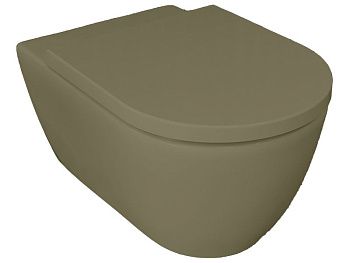 Чаша унитаза подвесная Hatria FUSION A0Y1CC46 цвет зеленый без сиденья безободковая душевой смыв