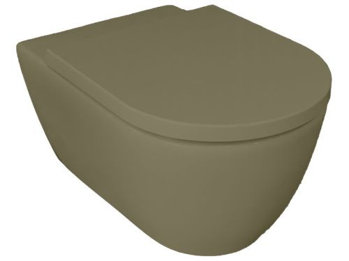 Чаша унитаза подвесная Hatria FUSION A0Y1CC46 цвет зеленый без сиденья безободковая душевой смыв