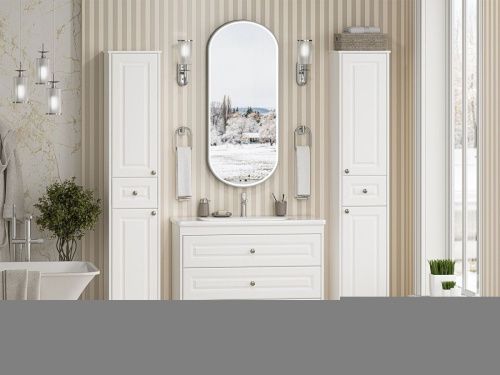 Тумба под раковину Misty Ларго П-Лар-07100-01-3Я 100х50 напольная цвет белый - фото 5